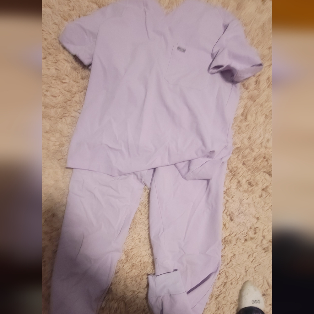 Figs M/L Sets, Lavender, Hydro Blue, Light Yellow, Seafoam Lime Green.